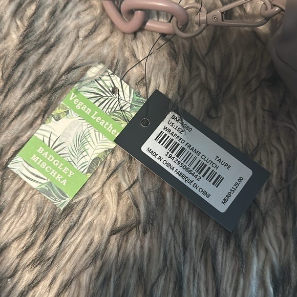 Badgley Mischka Wrapped Frame Clutch TAUPE - Picture 3 of 7